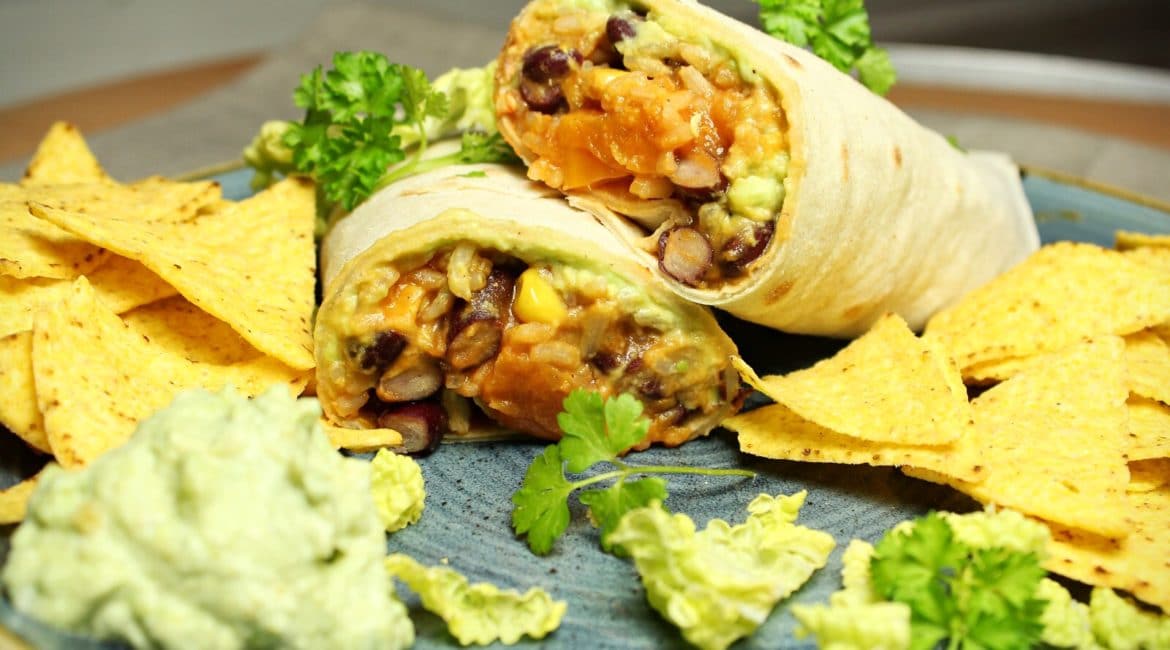 Vegetarischer Burrito mit Süßkartoffel - genussdeslebens.de