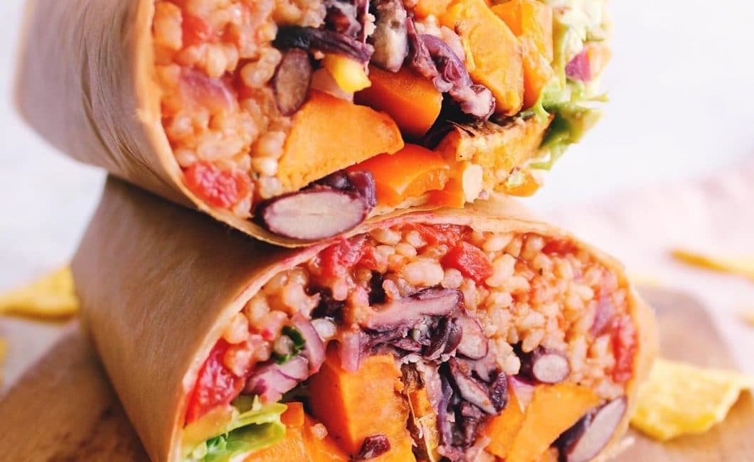 Vegetarischer Burrito Mit Susskartoffel Und Reis Genuss Des Lebens Vegetarische Gesunde Rezepte