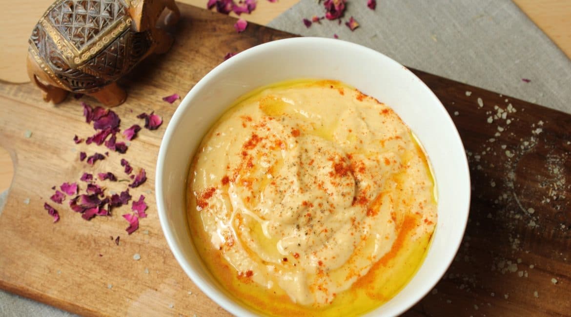Hummus mit Knoblauch aus Kichererbsen