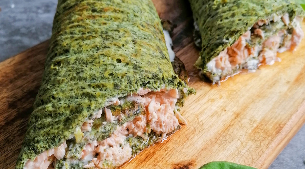 Lachs-Spinat Rolle