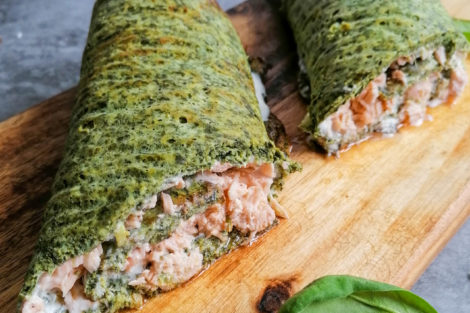 Lachs-Spinat Rolle