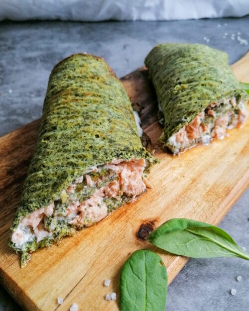 Lowcarb Lachs-Spinat-Rolle