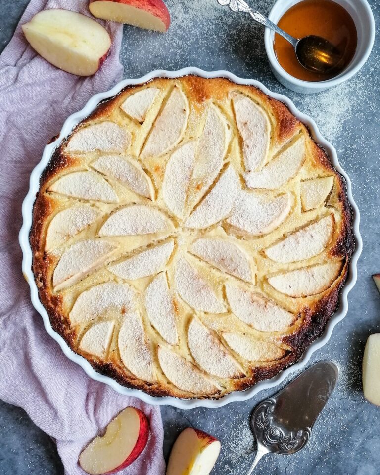 Quarkauflauf mit Äpfeln ohne Zucker