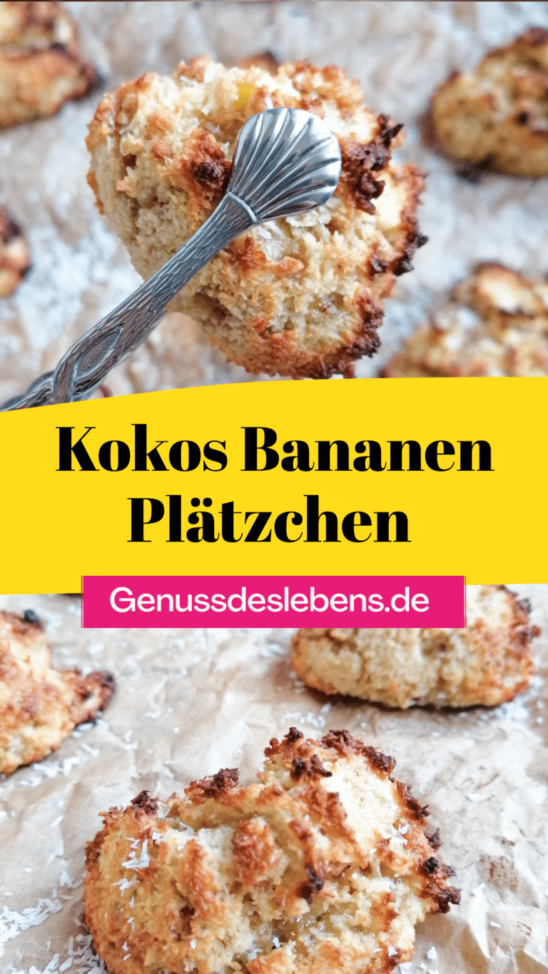 Gesunde Kokos Bananen Plätzchen ohne Zucker