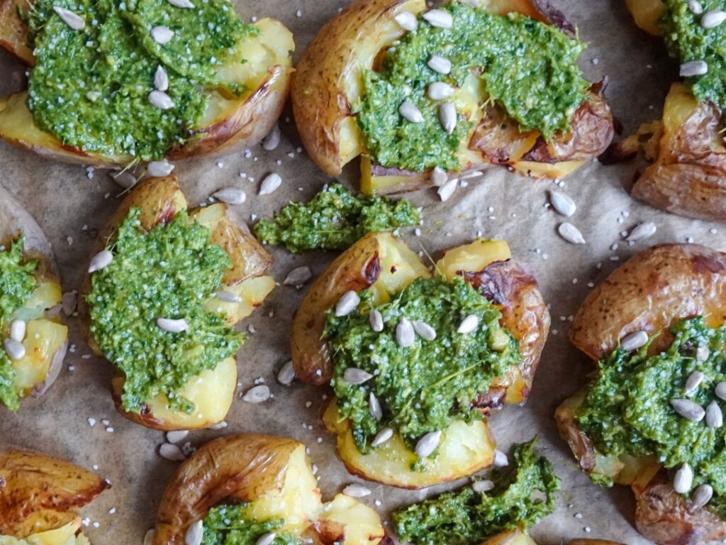 Ofenkartoffeln mit Rucola Pesto