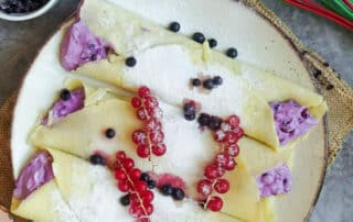 Crepes mit Heidelbeer Quark Füllung