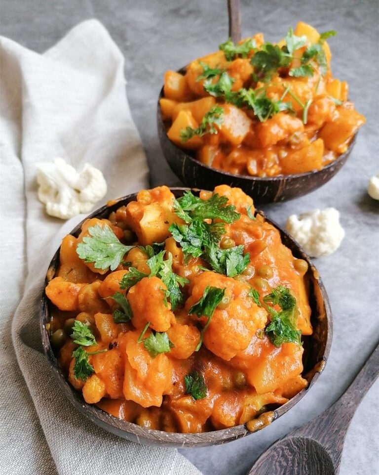 Blumenkohl Curry mit Kartoffeln | einfaches Rezept