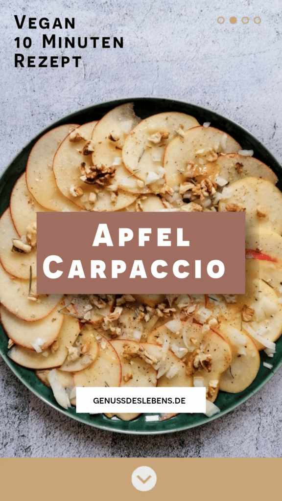 Einfaches Apfel Carpaccio in unter 10 Minuten