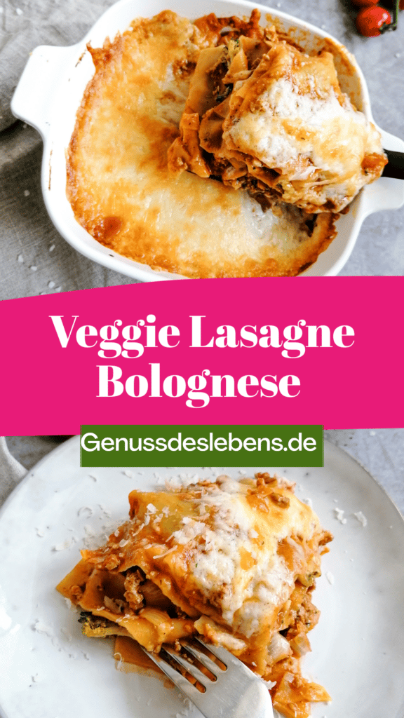 Vegetarische Lasagne Bolognese mit Soja-Hack und Brokkoli
