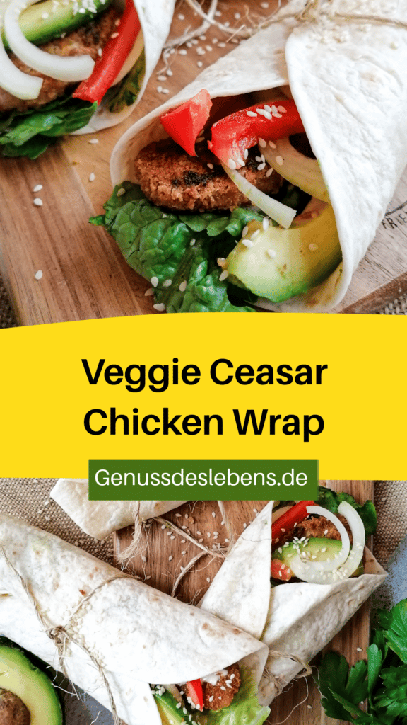 Vegetarische Ceasar Chicken Wraps