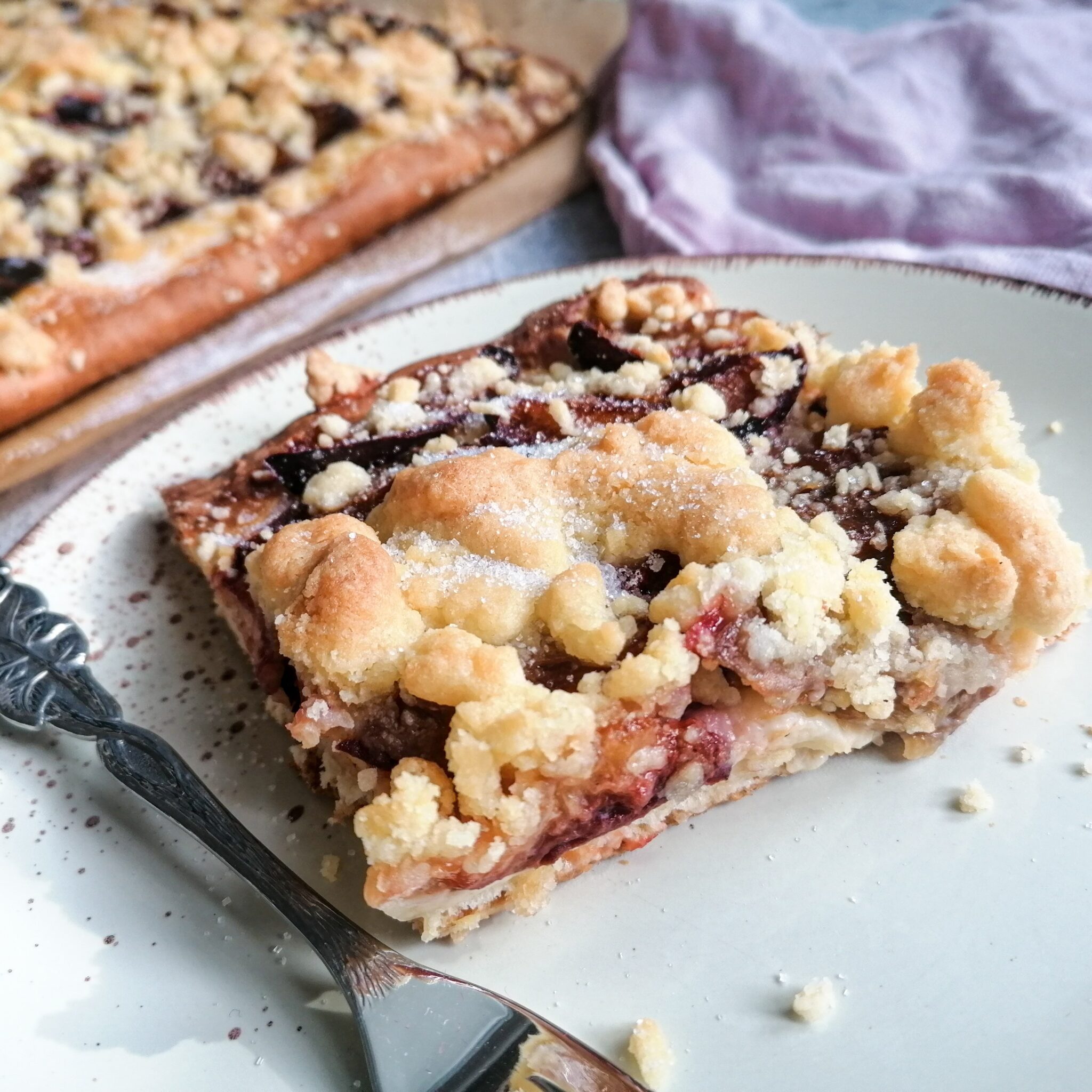 Erstaunlich Pflaumenkuchen Mit Streuseln Vom Blech Fotos