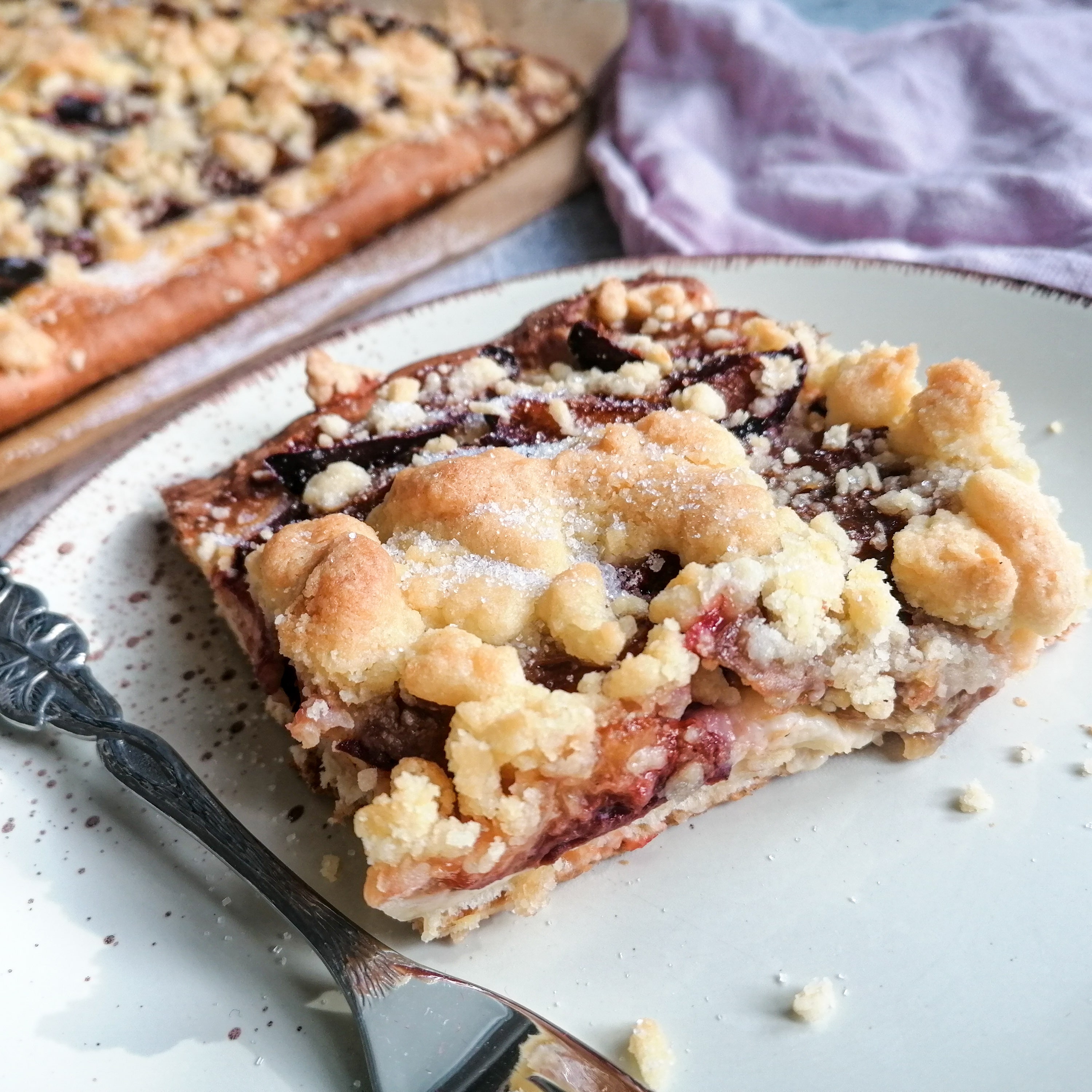 Pflaumenkuchen vom Blech mit Streuseln