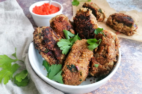 Vegetarische Cevapcici mit Linsen