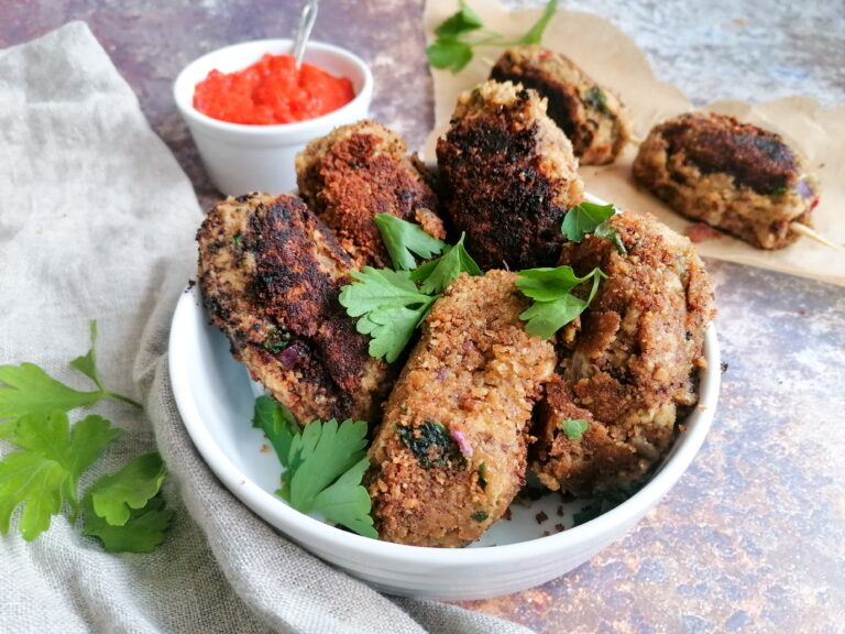 Vegane Cevapcici aus Linsen und Kichererbsen
