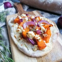 Flammkuchen Kürbis Feta