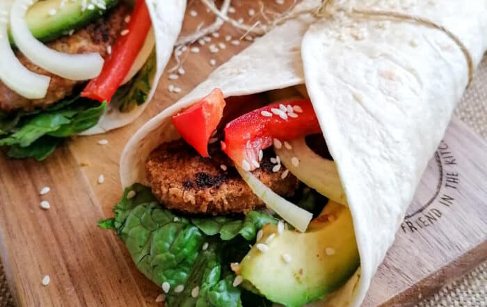 Schneller vegetarischer Wrap