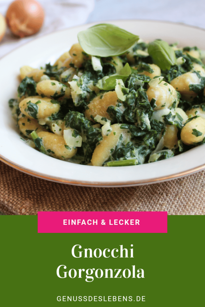 Schnelle Gnocchi mit Spinat und Gorgonzola