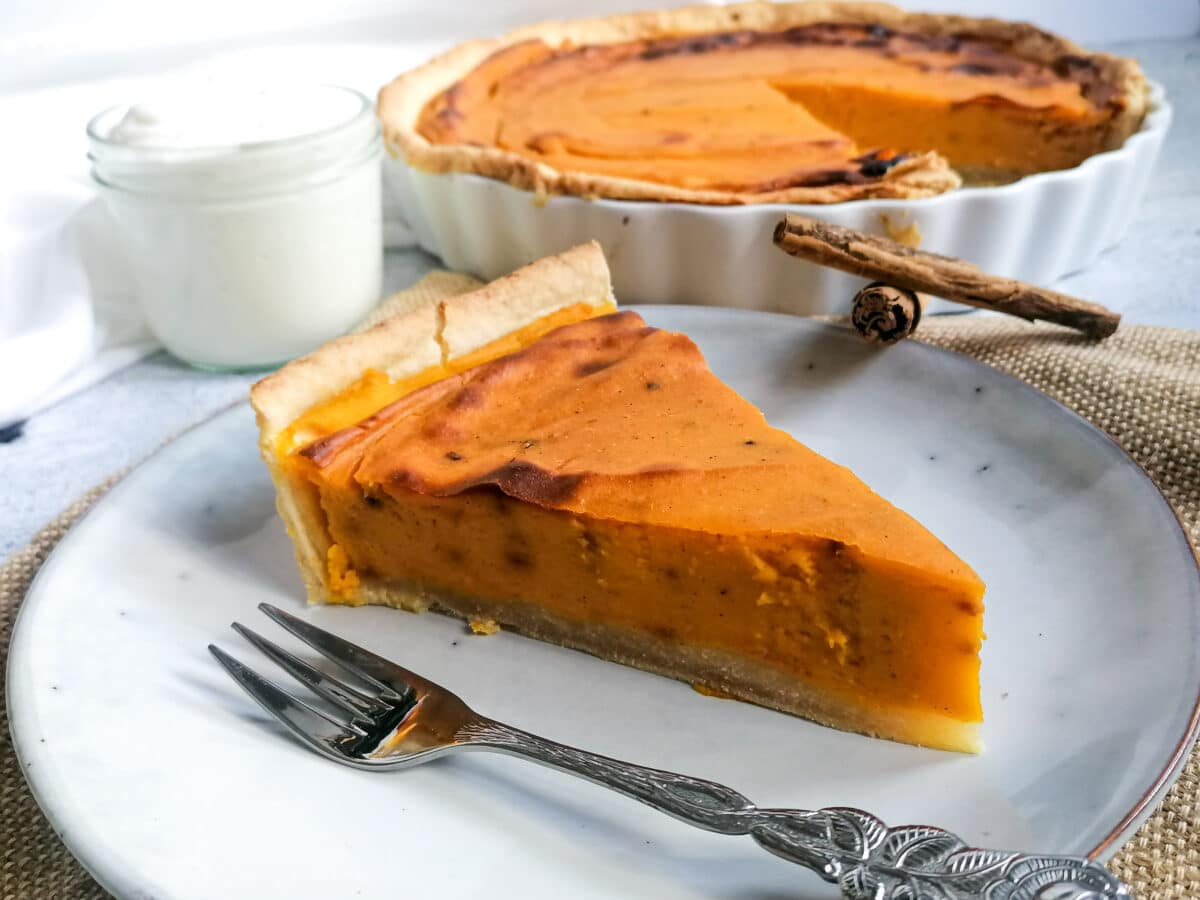 Kürbiskuchen - Original amerikanischer Pumpkin Pie