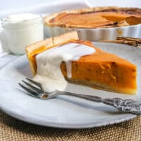 Original amerikanischer Pumpkin Pie Kuchen