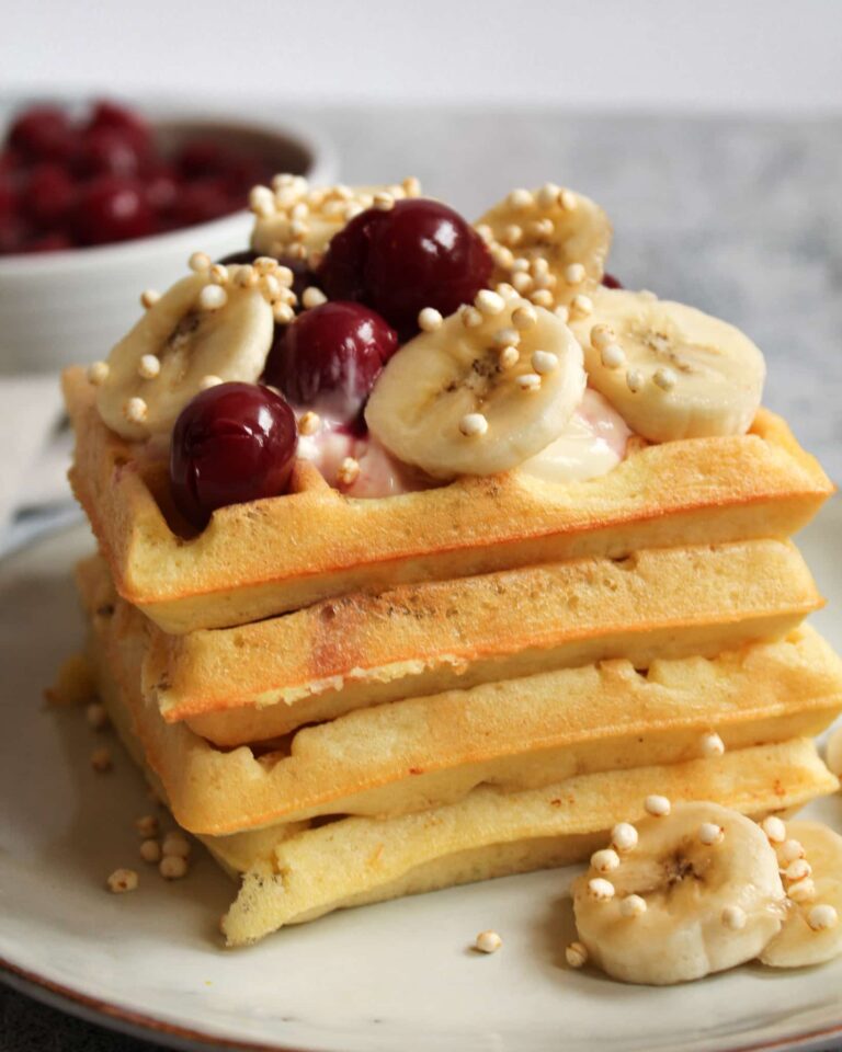 Low Carb Waffeln mit Mandelmehl und Birkenzucker