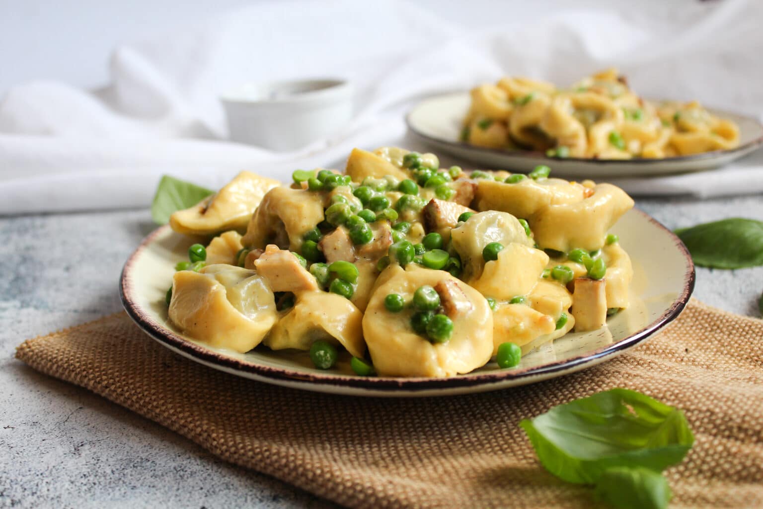 Tortellini Alla Panna Mit Erbsen Vegetarisch Zutaten