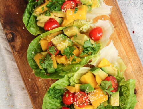 Salat Tacos mit Mango Salsa – Rohkost Rezept für den Abend