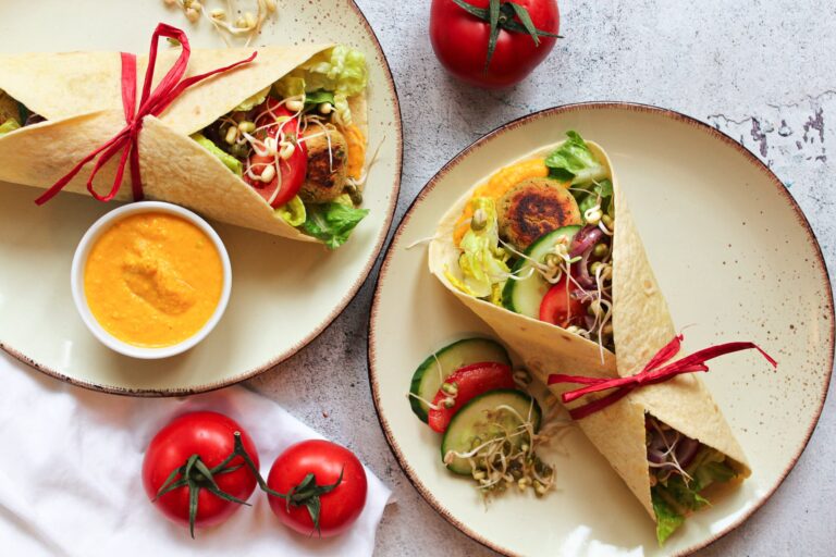 Falafel Wrap mit Hummus – Vegan