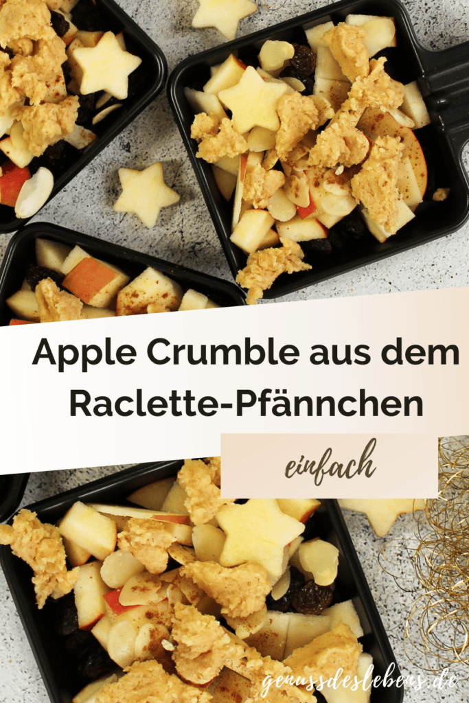 Raclette Nachtisch Ideen süß - Apple Crumble