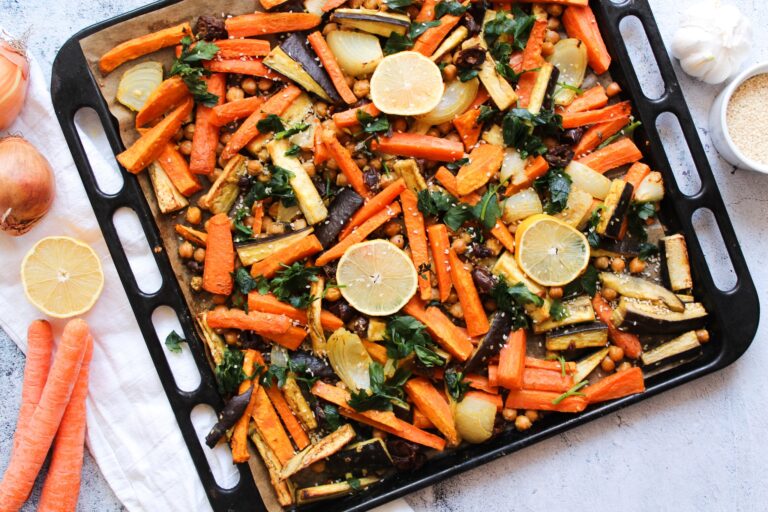 Orientalisches Ofengemüse mit würziger Marinade | vegan, 30 Minuten