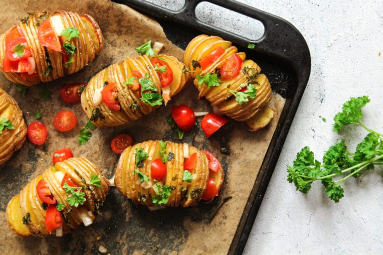 Fächerkartoffeln aus dem Ofen vegan mit Schneid Video