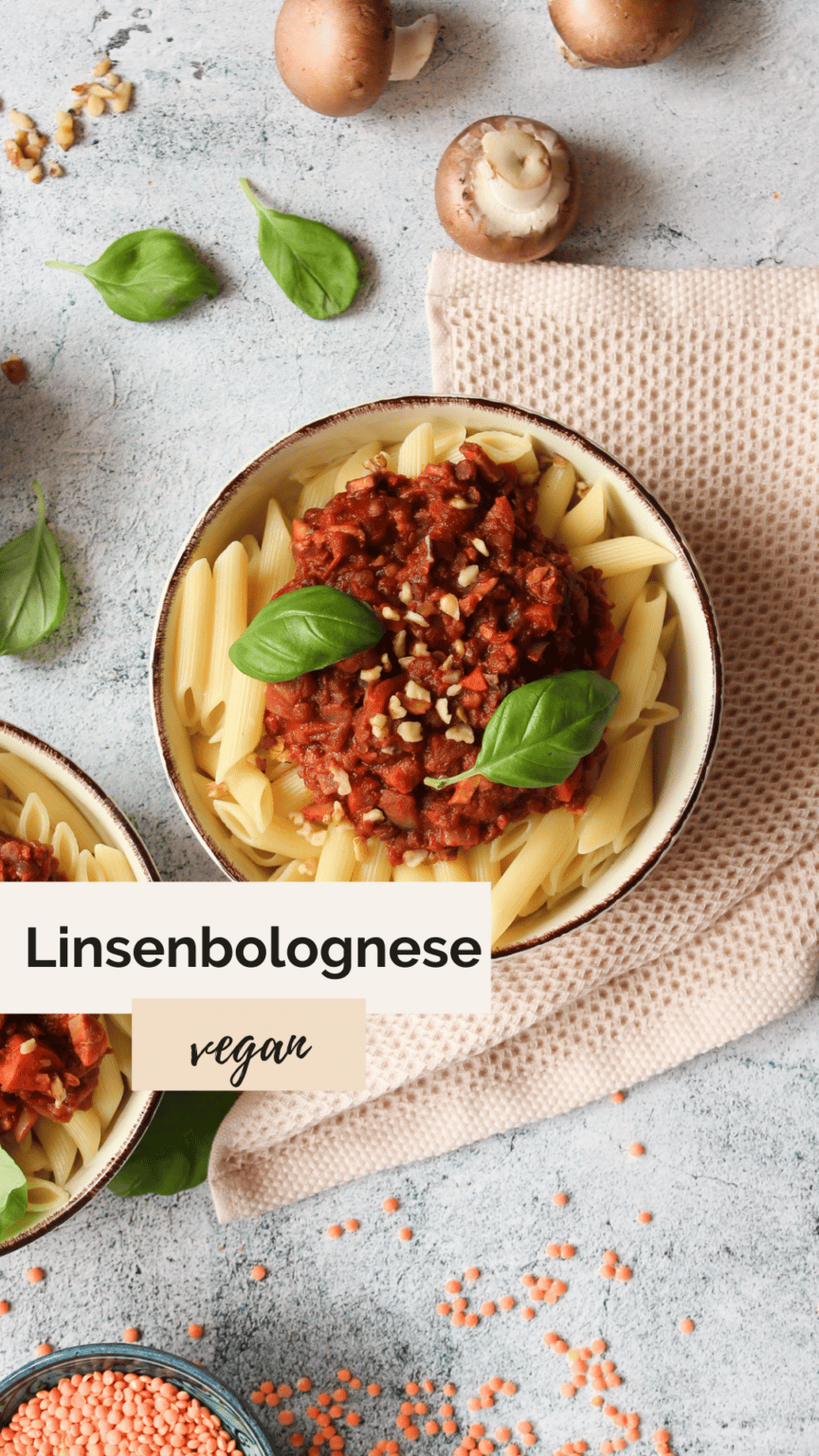 Vegane Linsenbolognese Mit Pasta | Einfach Und Schnell