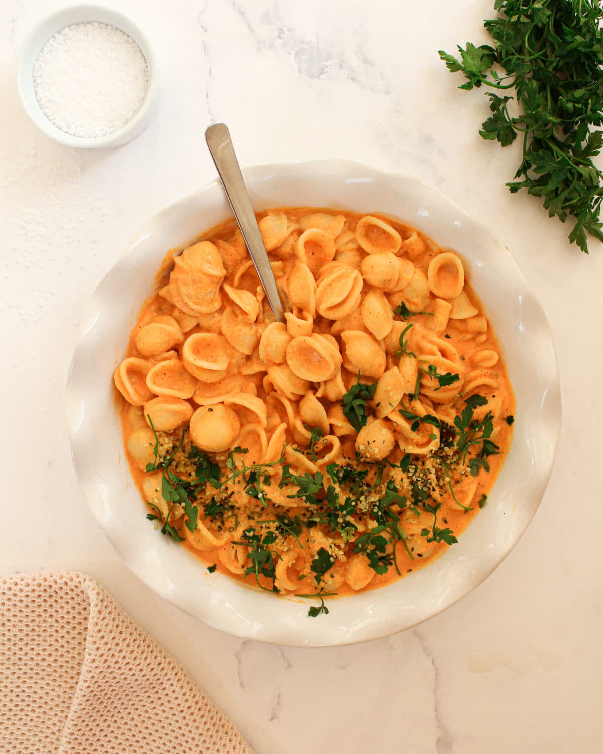 Vegane Paprika Soße für Pasta - super cremig