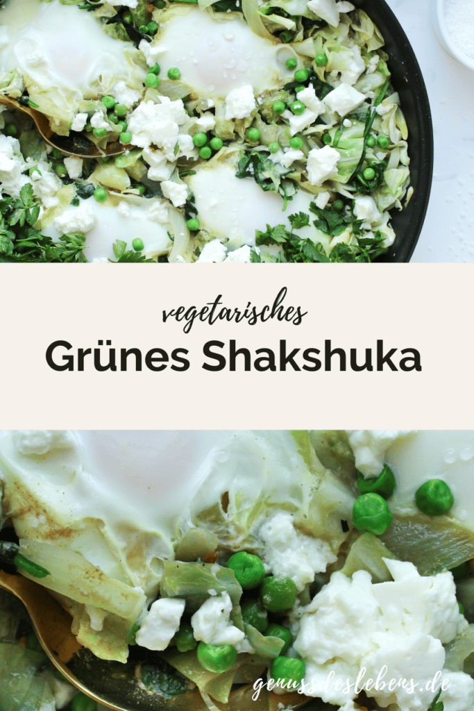 Grünes Shakshuka Paleo - mit Spinat und Spitzkohl (low carb)