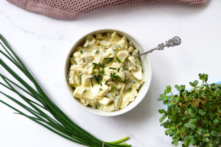 Einfacher Eiersalat mit Mayo und Schnittlauch | Keto , Low Carb