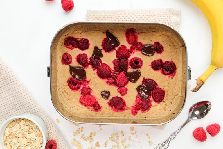 Baked Oatmeal mit Banane vegan – einfaches Rezept