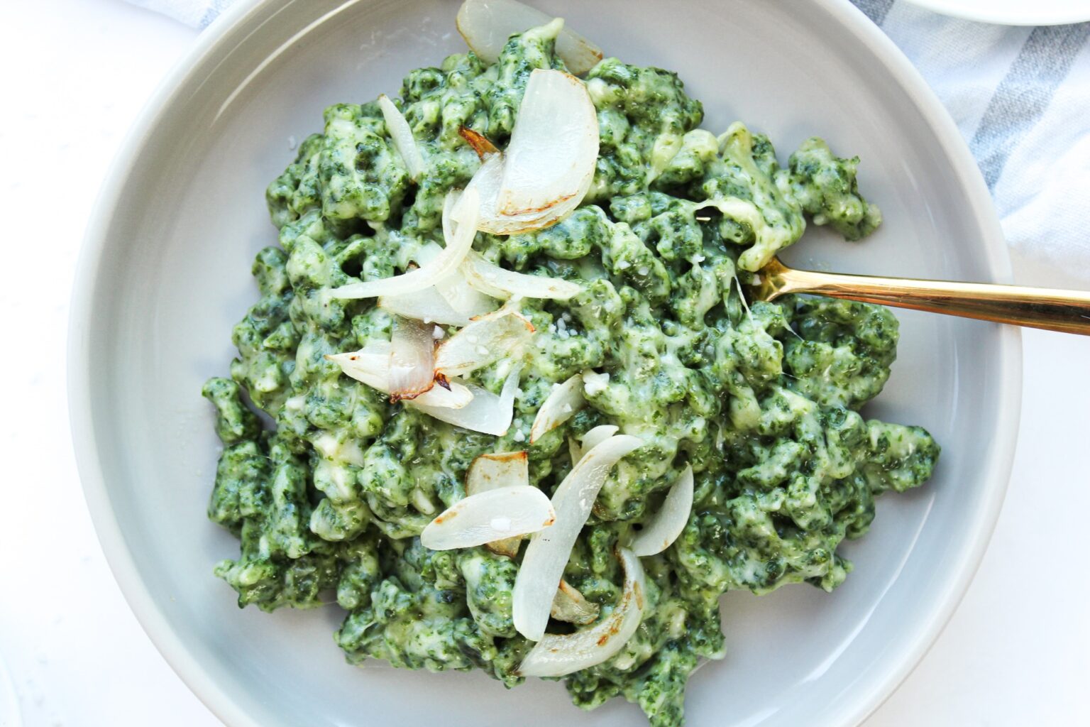 Spinat Spätzle mit Dinkelmehl