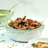 Aubergine-Kichererbsen-Pfanne