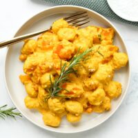 Kürbis mit Gnocchi und Feta