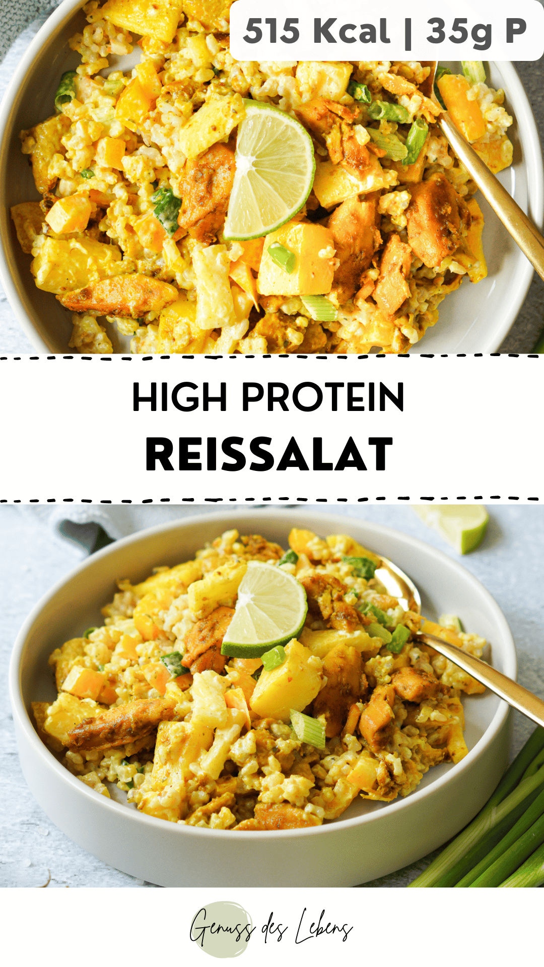 Reissalat mit Curry und Ananas | gesund & vegan