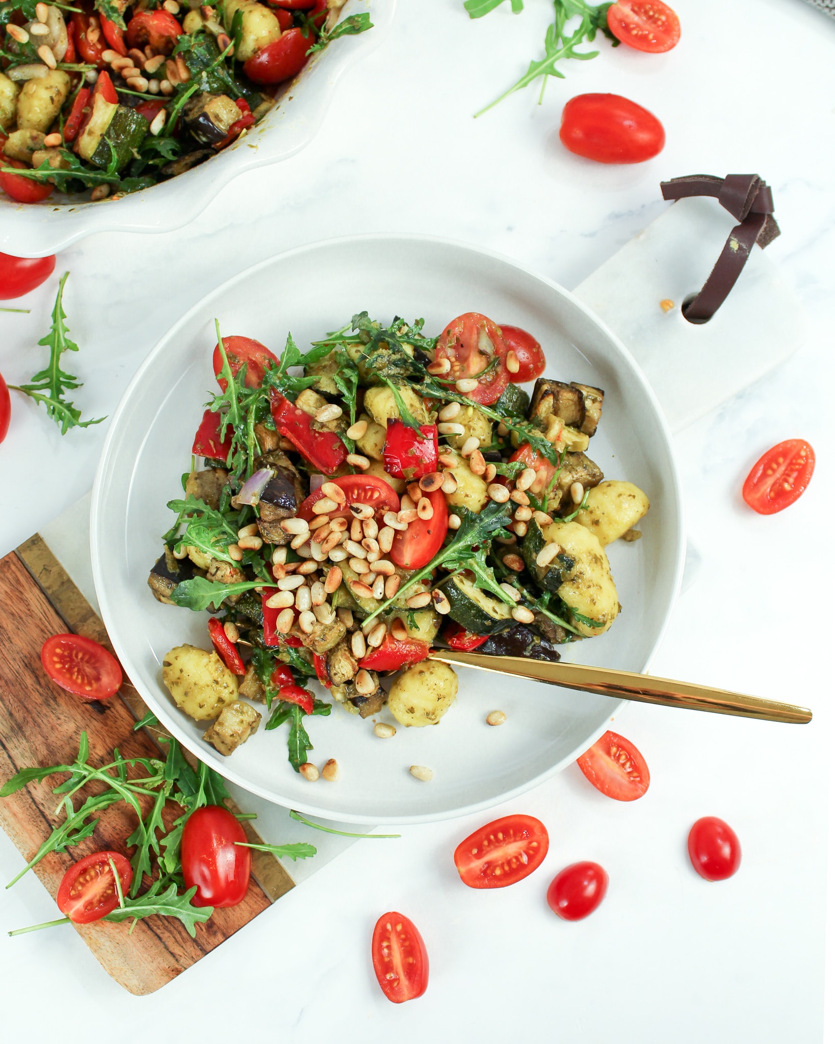 Kalter Gnocchi Salat mit Grillgemüse perfekt zum Grillen | vegan