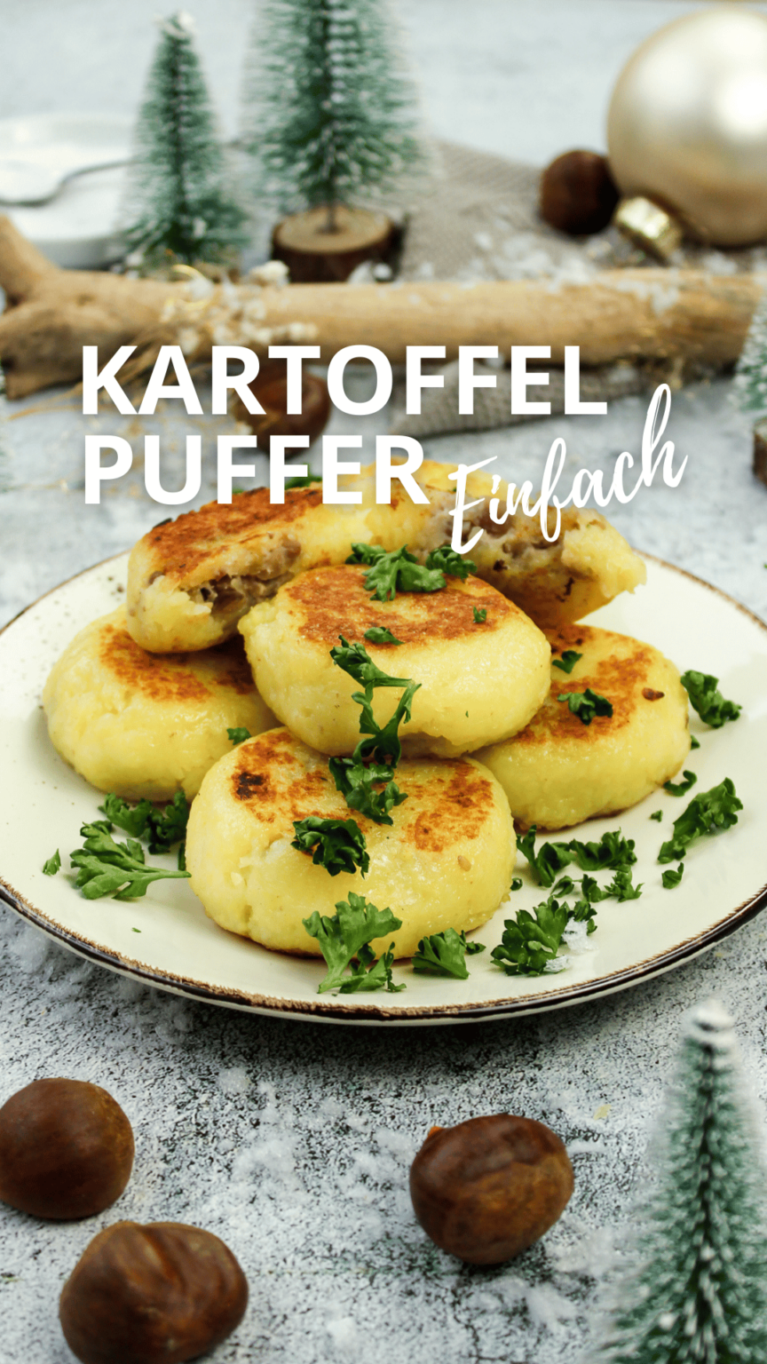 Gebratener Kloßteig mit Maronen, Apfel Füllung Gebratener Kloßteig mit Maronen, Apfel Füllung