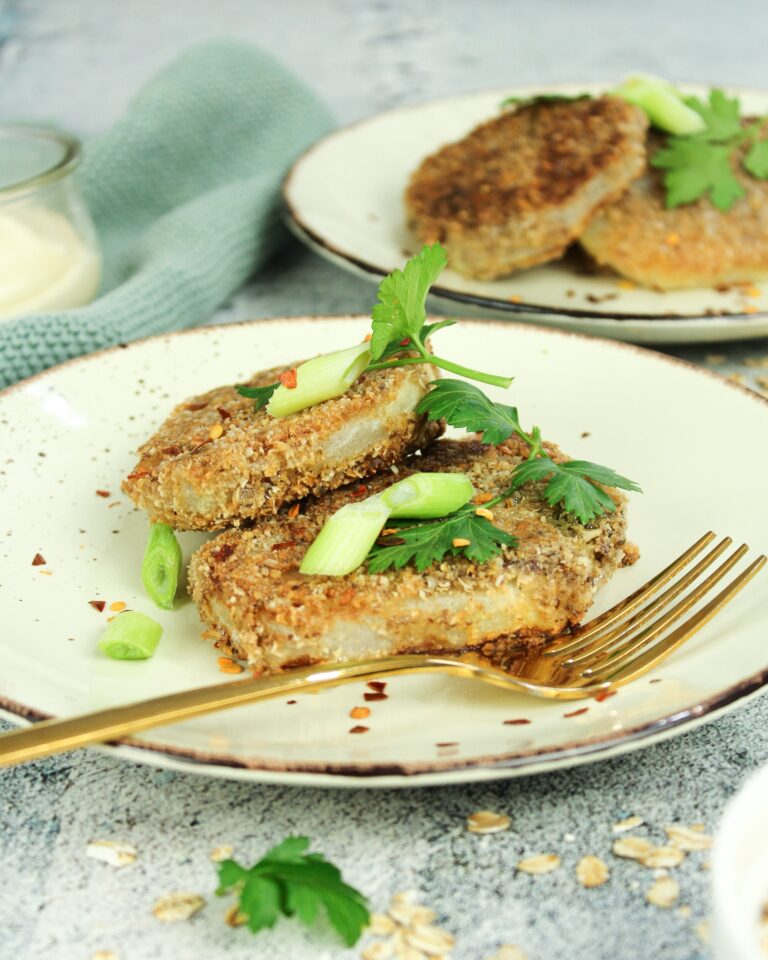 Gesunde Kohlrabischnitzel vegan