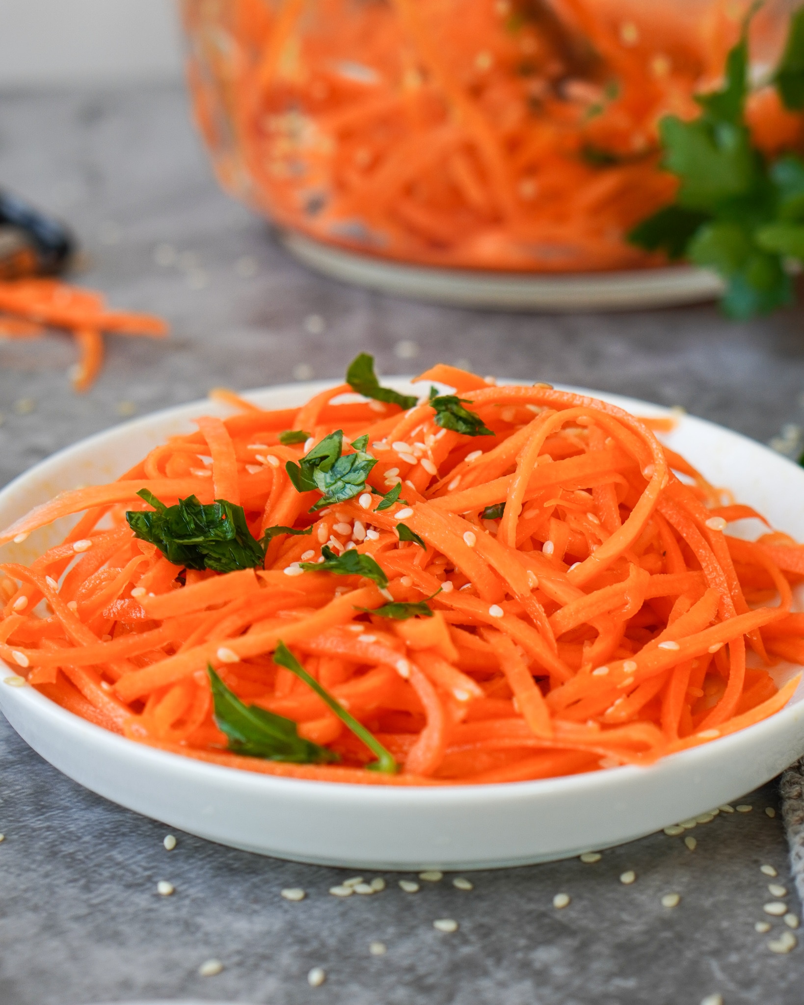 Karottensalat Rezept – vegan, asiatisch | Nur 10 Minuten