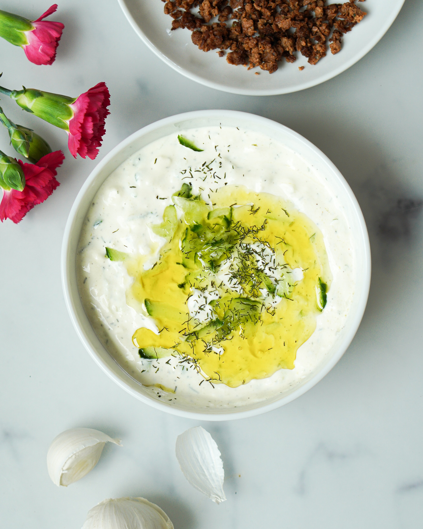 Schnelles Tsatsiki mit griechischem Joghurt | Low Carb, Keto geeignet