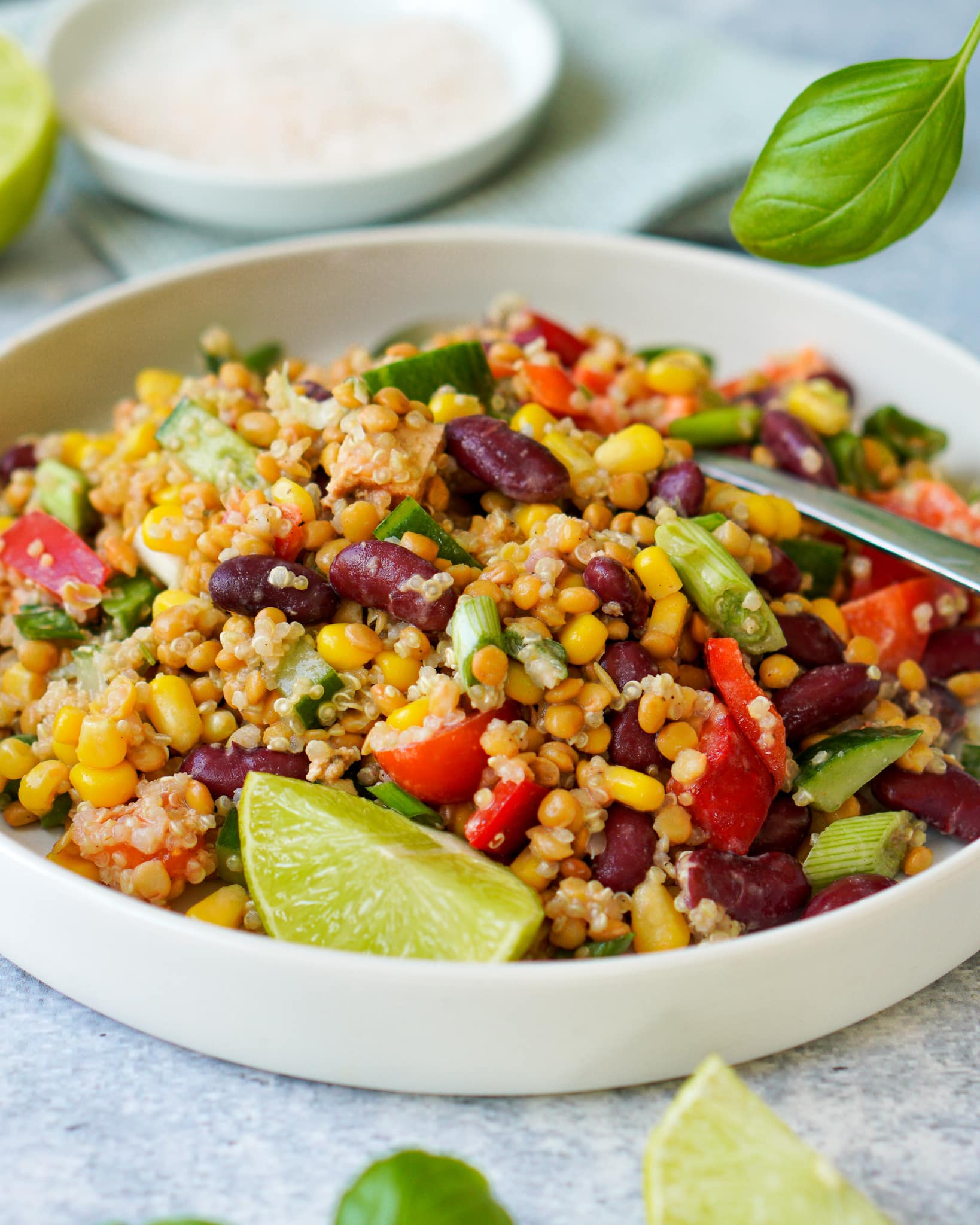 Hülsenfrüchte Salat vegan & proteinreich | Meal Prep geeignet