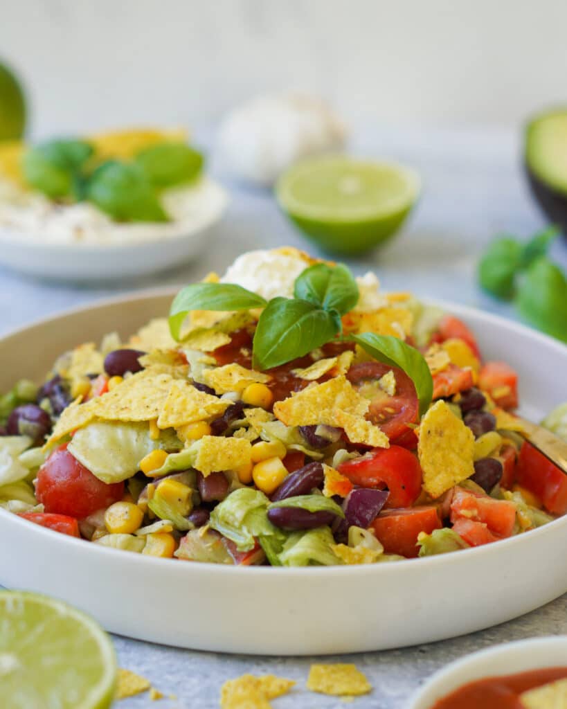 Mexikanischer Taco Salat – vegetarisch | Nacho Salat