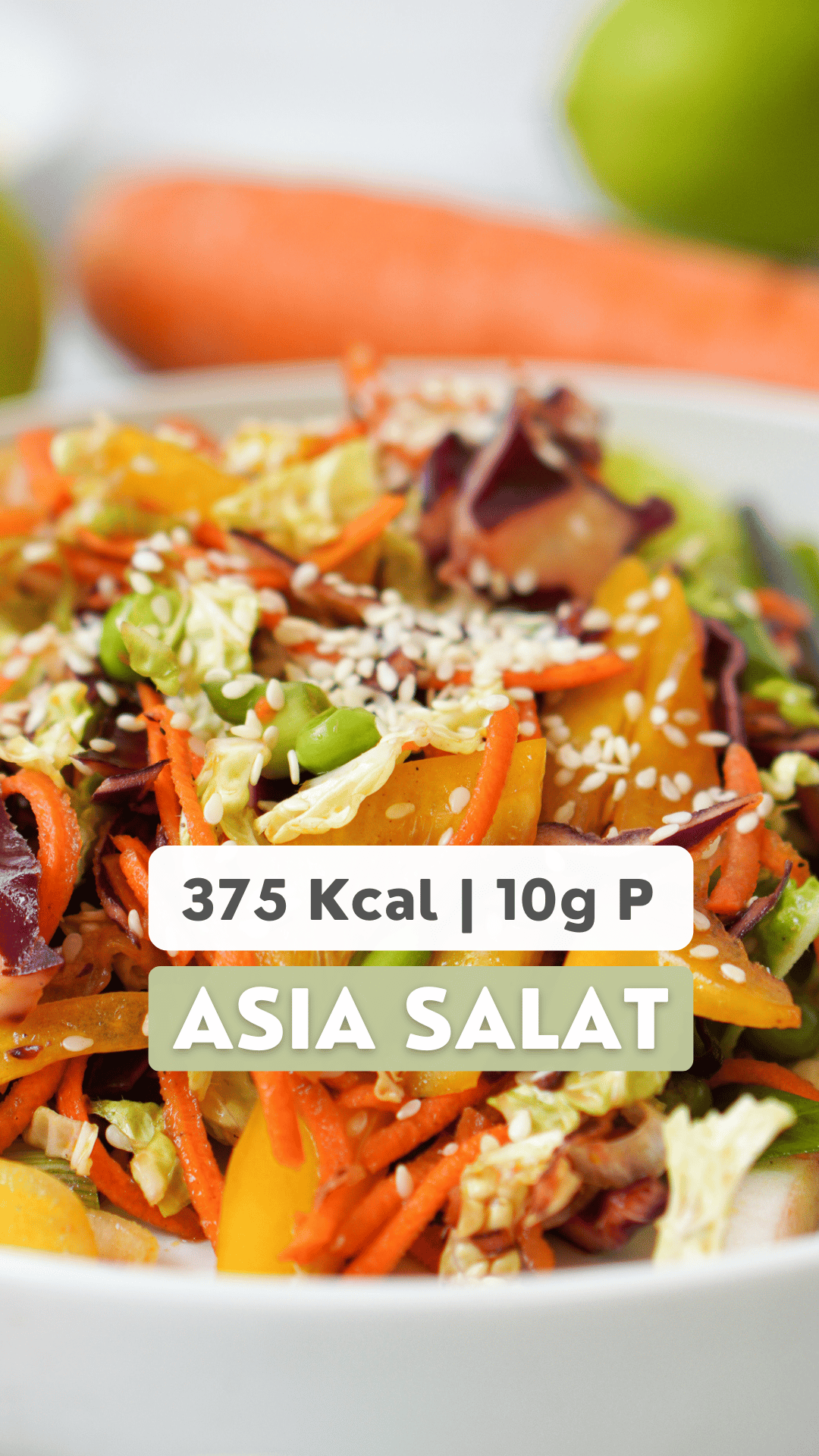 Asia Salat mit Chinakohl & Sesam Dressing