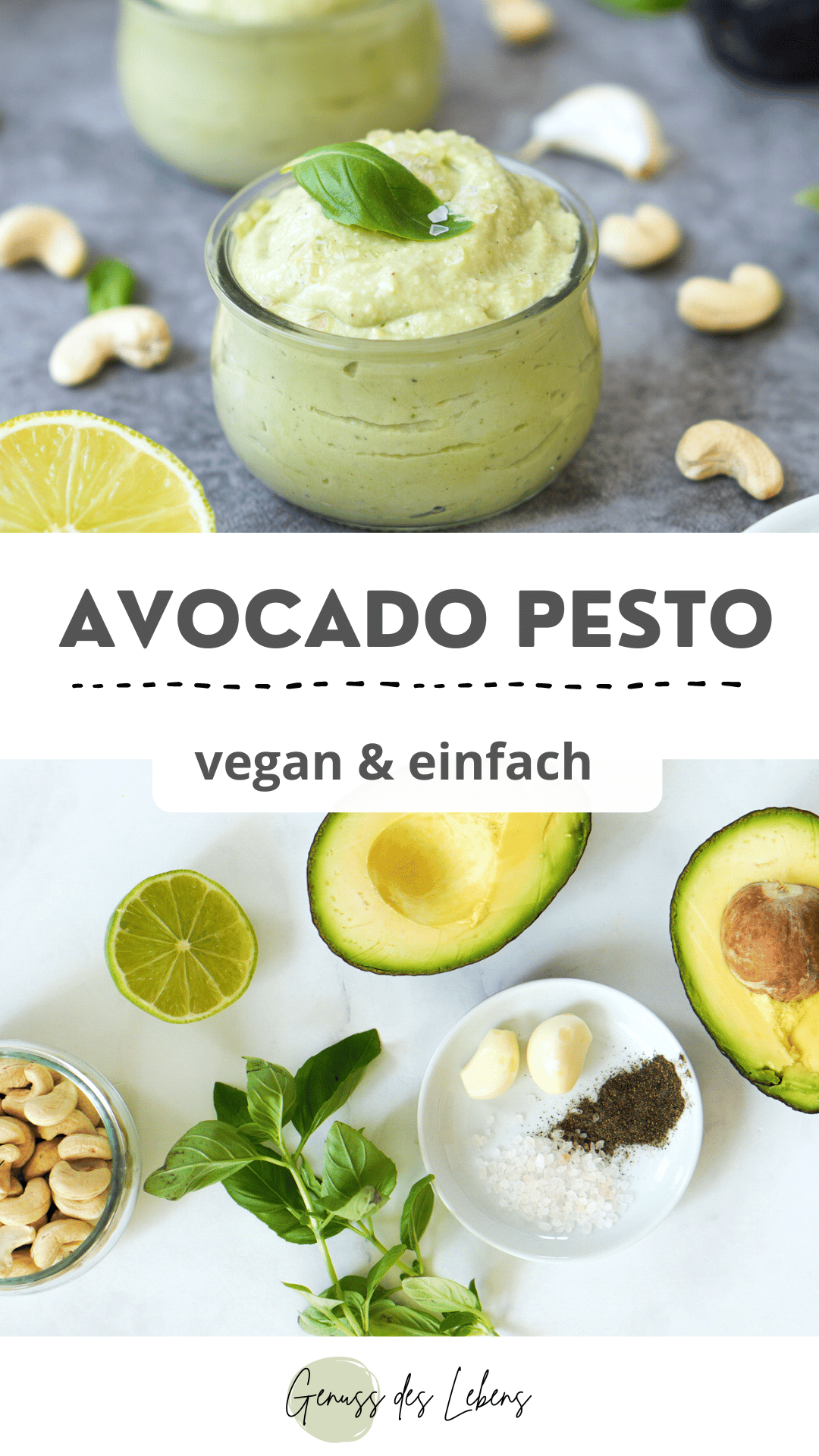 Pasta mit Avocado Pesto – vegan