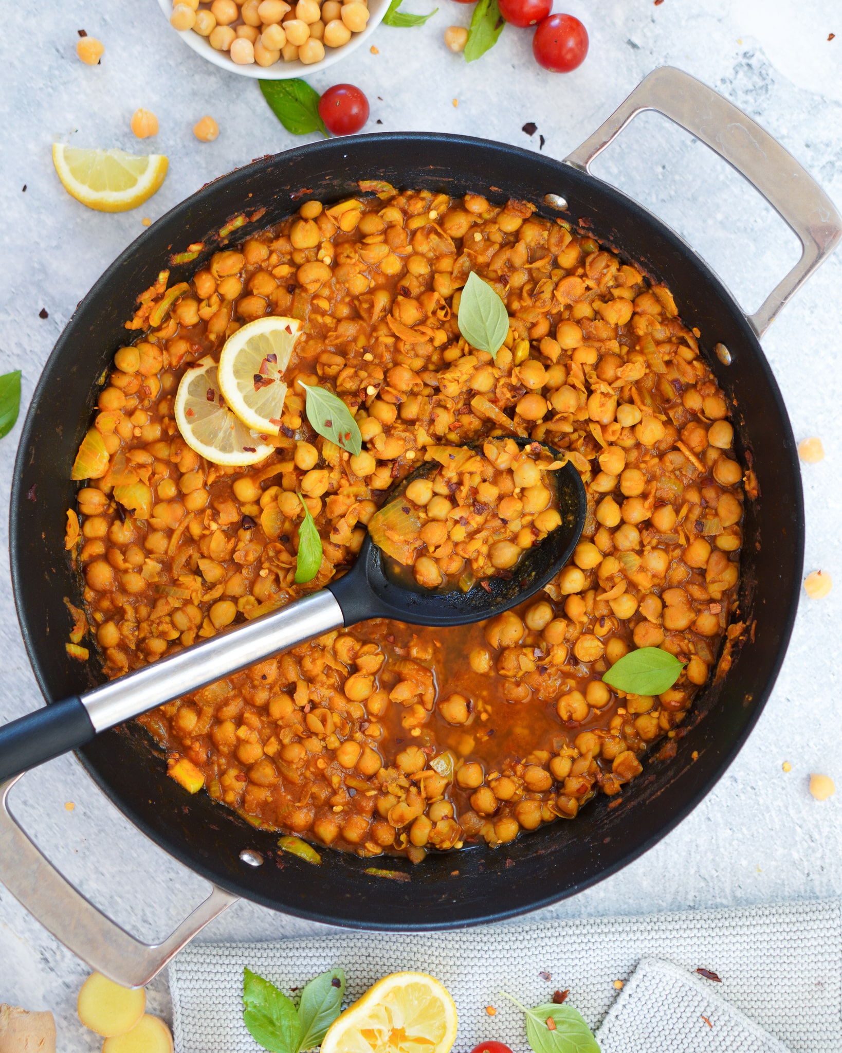 Chana Masala vegan - indisches Kichererbsen Curry
