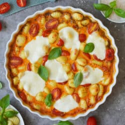 Gnocchi Auflauf Tomate Mozzarella - einfach
